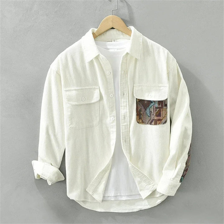 Mercer - Textured Patchwork Button-Up Shirt | By Julian & Claire Toronto
